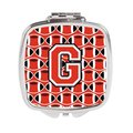 Carolines Treasures Letter G Football Scarlet and Grey Compact Mirror CJ1067-GSCM